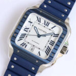 Cartier Santos Blue Dial 39.8mm GF Factory 1:1 Super Clone - Image 3