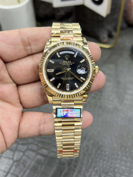 Rolex Day-Date QF Factory Black Dial 40mm Super Clone