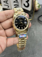 Rolex Day-Date QF Factory Black Dial 40mm Super Clone - Image 4