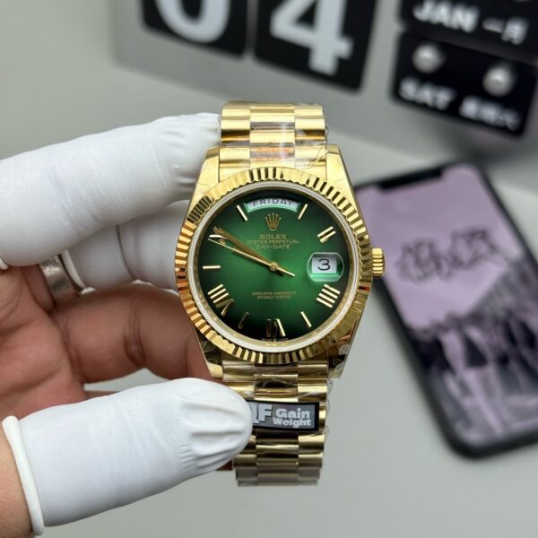 Rolex Day-Date 40mm Black Dial QF Factory Top Clone