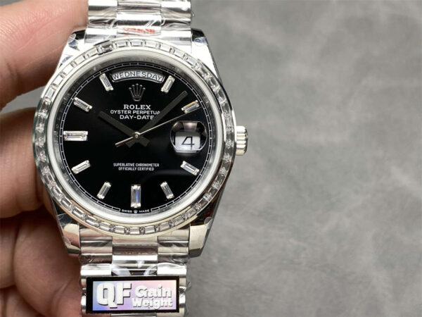 Rolex Day-Date 3255 QF Factory 40mm Ice Blue Dial Super Clone