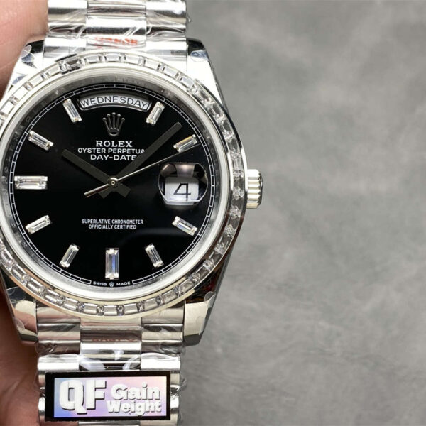 Rolex Day-Date 3255 QF Factory 40mm Ice Blue Dial Super Clone