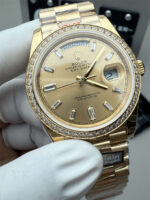 QF Factory Rolex Day-Date 2836 Ice Blue Dial 36mm 1:1 Super Clone - Image 2