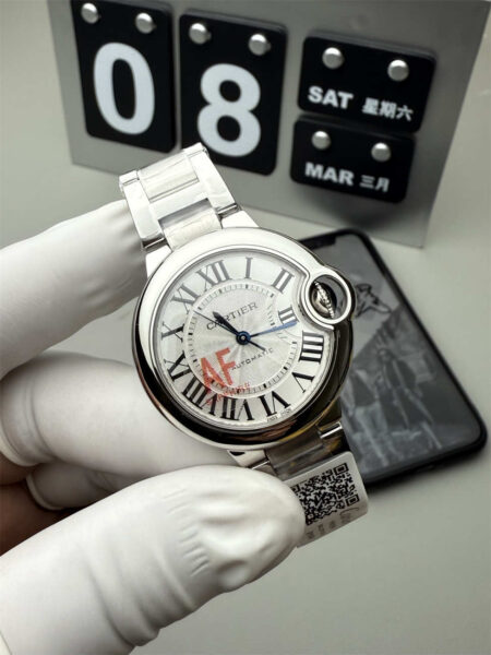 AF Factory Cartier Ballon Bleu Silver Dial 33mm