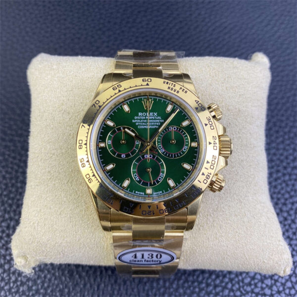 Rolex Daytona 4130 Clean Factory Green Dial 40mm Super Clone