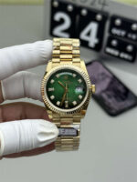 Rolex Day-Date 128238-0118 Green Dial 36mm QF Factory 1:1 Super Clone