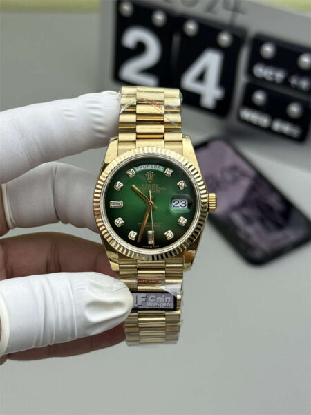 Rolex 128238-0069 QF Factory 36mm Green Dial Top Clone