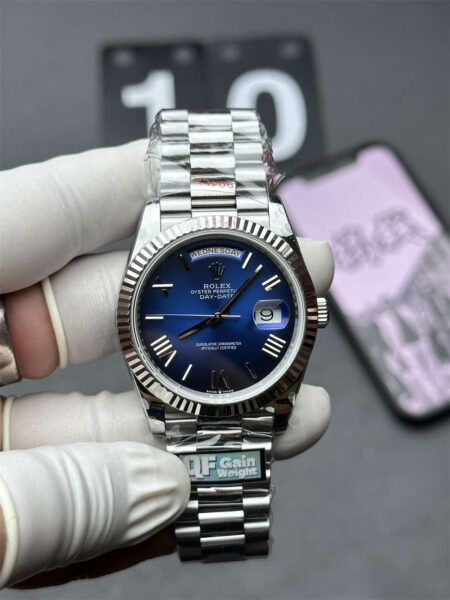 Rolex Day-Date 128239-0063 Blue Dial 36mm QF Factory 1:1 Super Clone