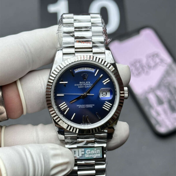 Rolex Day-Date 128239-0063 Blue Dial 36mm QF Factory 1:1 Super Clone