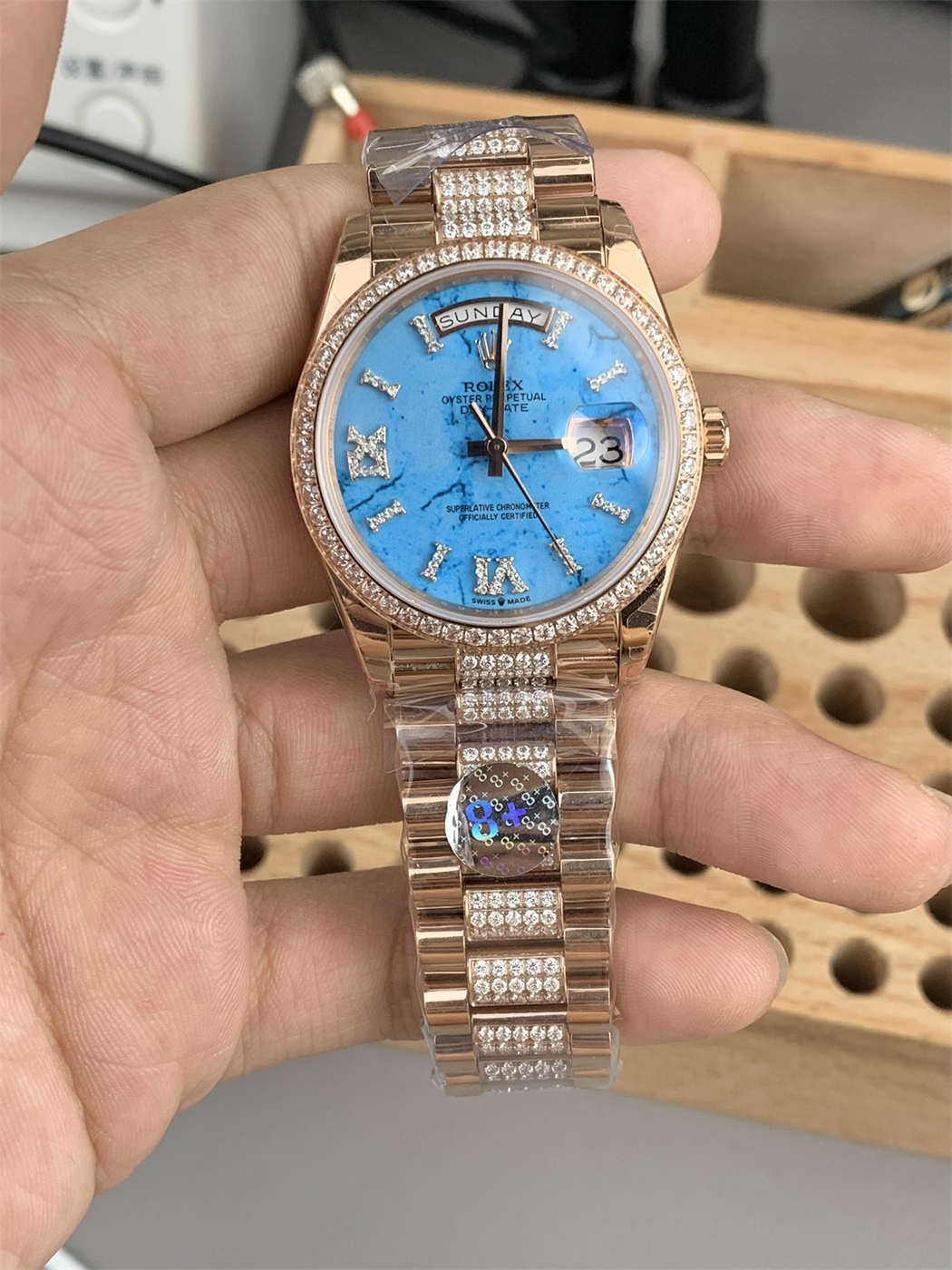wsxc1766509504775_0 Rolex Day-Date 36mm Day at 12, date at 3 Dial Super Clone - Image 1