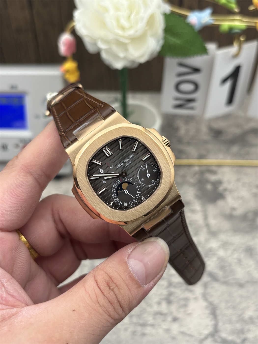 wsxc1766657336161_2 Patek Philippe Nautilus 5712GR-001 40mm Slate Grey Dial Top Clone - Image 1