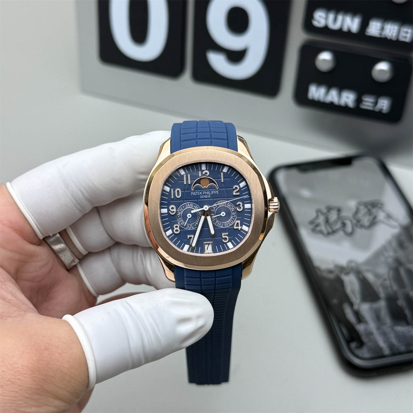 wsxc1766691629489_0 Patek Philippe Aquanaut 5261R-001 39.9mm Blue Dial Super Clone - Image 1
