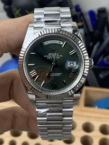 Rolex Day-Date 228239-0033 Olive Green Dial VS Factory 1:1 Super Clone