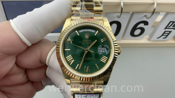 QF Factory Rolex Day-Date m228238-0061 Green Dial 40mm 1:1 Super Clone
