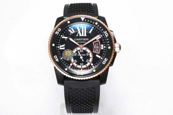 Cartier Black Dial 11mm CALIBRE Series Stainless Steel