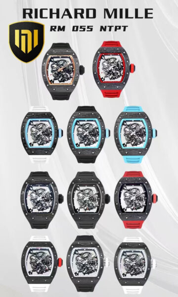 Richard Mille Black Dial 70mm -NEW NTPT Carbon Fibre