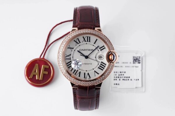 AF Factory Cartier Blue Dial 42mm Gold Diamond Set Genuine