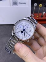 Longines 42mm Moonphase Steel Bracelet Shipping - Image 3