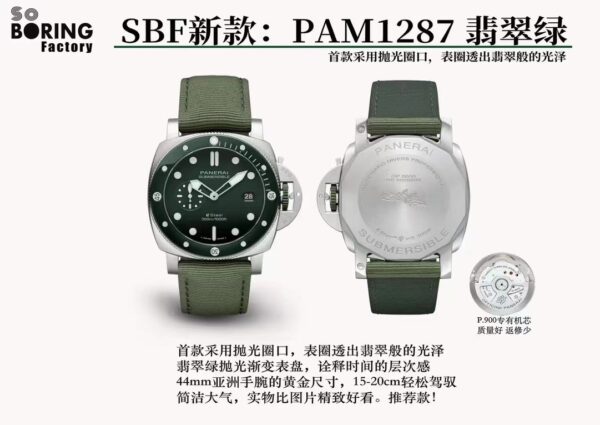 SBF Factory Panerai 44mm PAM1287 Polished Bezel Polished