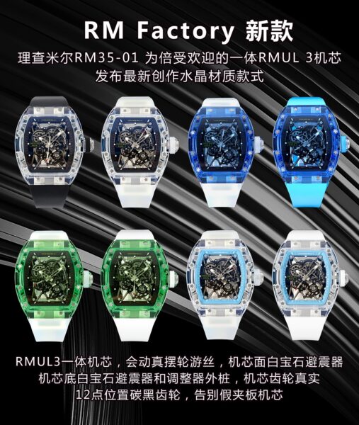 Richard Mille Grey Dial 51mm Integrated Movement RICHARDMILLE RM35-01
