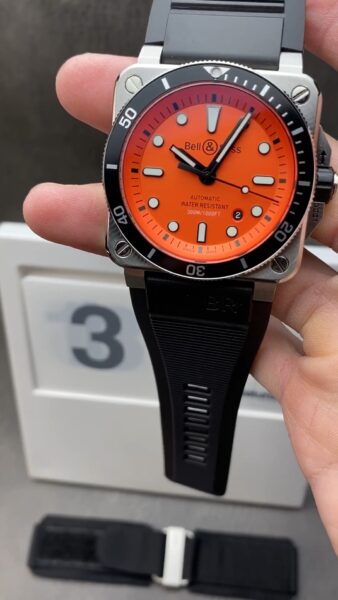 Bell & Ross Orange Rubber Strap Shipping