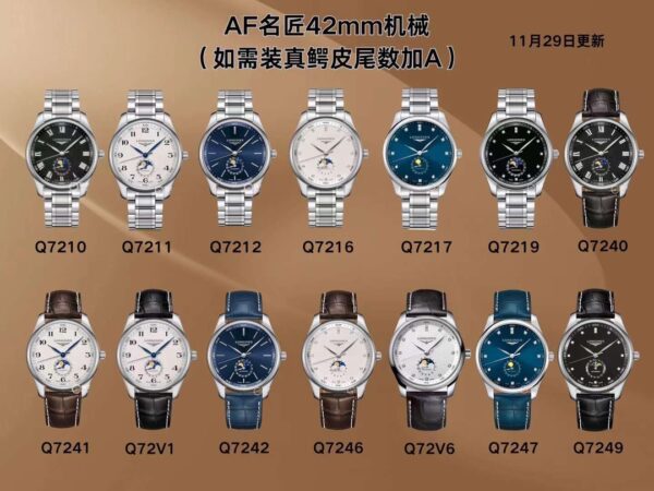 AF Factory Longines Master Collection Black Dial 42mm