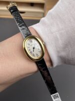 Cartier Solid Gold Quartz Leather - Image 9
