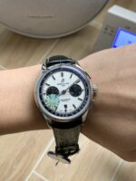 Breitling Panda Dial Chronograph Leather Strap Shipping - Image 8