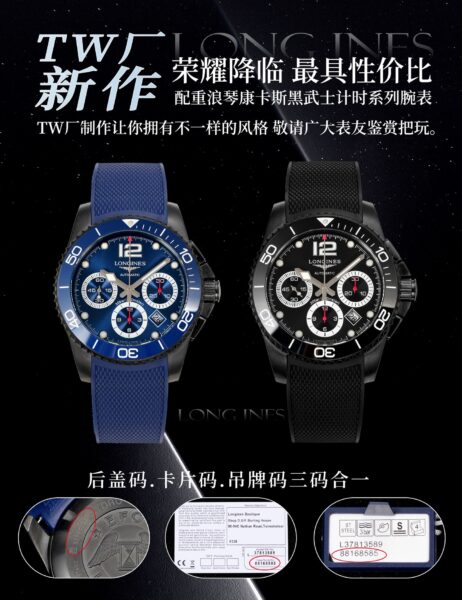 TW Factory Longines HydroConquest Ice Blue Dial 12mm