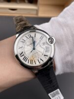 Cartier 42mm Leather Strap Shipping - Image 9