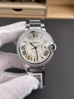 Cartier 42mm Diamond Bezel Shipping