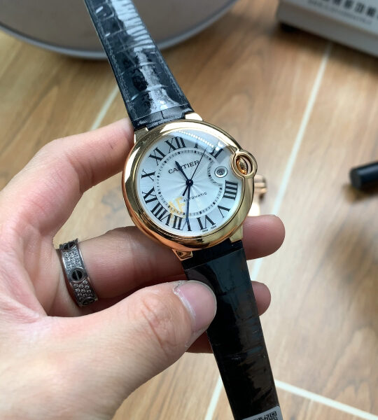 AF Factory Cartier 42mm Rose Gold Leather Strap