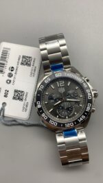 TAG Heuer Grey Dial Quartz Chronograph Ceramic Bezel - Image 3