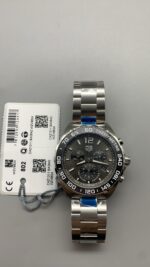 TAG Heuer Grey Dial Quartz Chronograph Ceramic Bezel