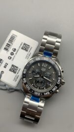 TAG Heuer Grey Dial Quartz Chronograph Ceramic Bezel - Image 2