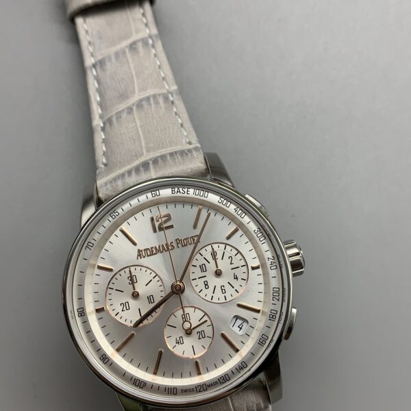 APS Factory Audemars Piguet Series Chronograph Silver Leather