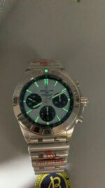 Breitling Ice Blue Dial BLS Chronograph B01 Shipping - Image 9