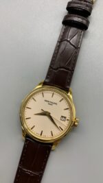 3K Factory Patek Philippe Yellow Gold Leather Strap - Image 3