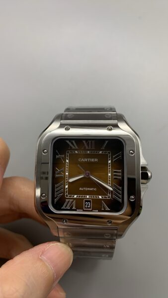 BV Factory Cartier Santos Brown Dial 35mm