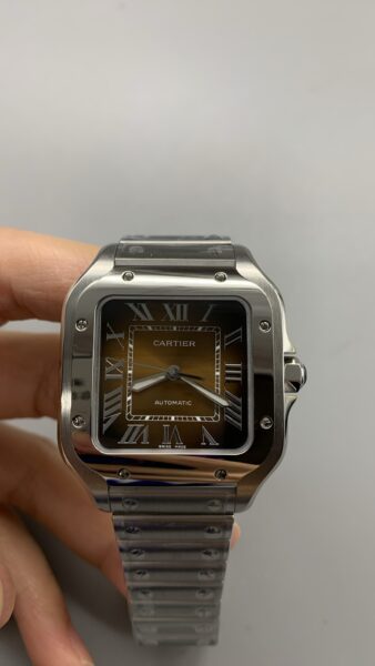 BV Factory Cartier Santos Brown Dial 35mm