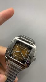 BV Factory Cartier Santos Brown Dial 35mm - Image 3