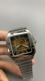 BV Factory Cartier Santos Brown Dial 35mm - Image 2