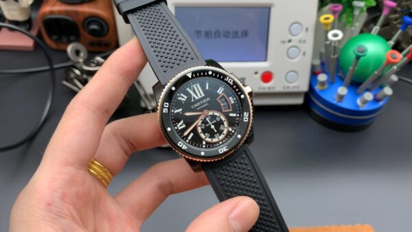 Cartier Black Dial 11mm CALIBRE Series Stainless Steel