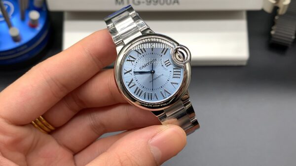 AF Factory Cartier Ice Blue Dial 33mm Mechanical