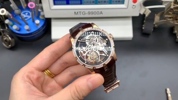 BBR Factory Roger Dubuis Diamond Bezel Tourbillon Rose