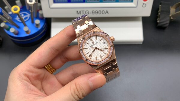 Audemars Piguet 34mm Diamond Bezel Rose Gold