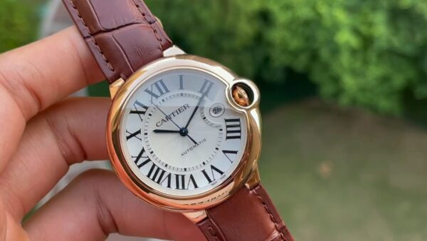 AF Factory Cartier 42mm Rose Gold Leather Strap