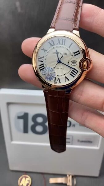 AF Factory Cartier Rose Gold Leather Strap
