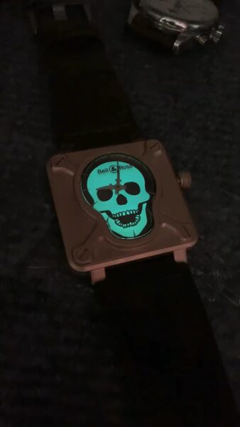 Bell & Ross Black Dial 46mm BRS BR01SKULLBRONZE Limited Bell&Ross