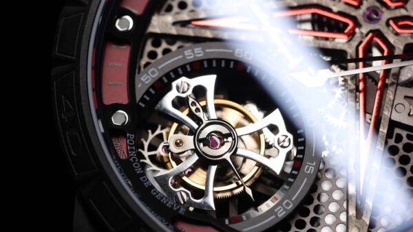 BBR Factory Roger Dubuis Black Dial 45mm Series Tourbillon Skeleton Premium